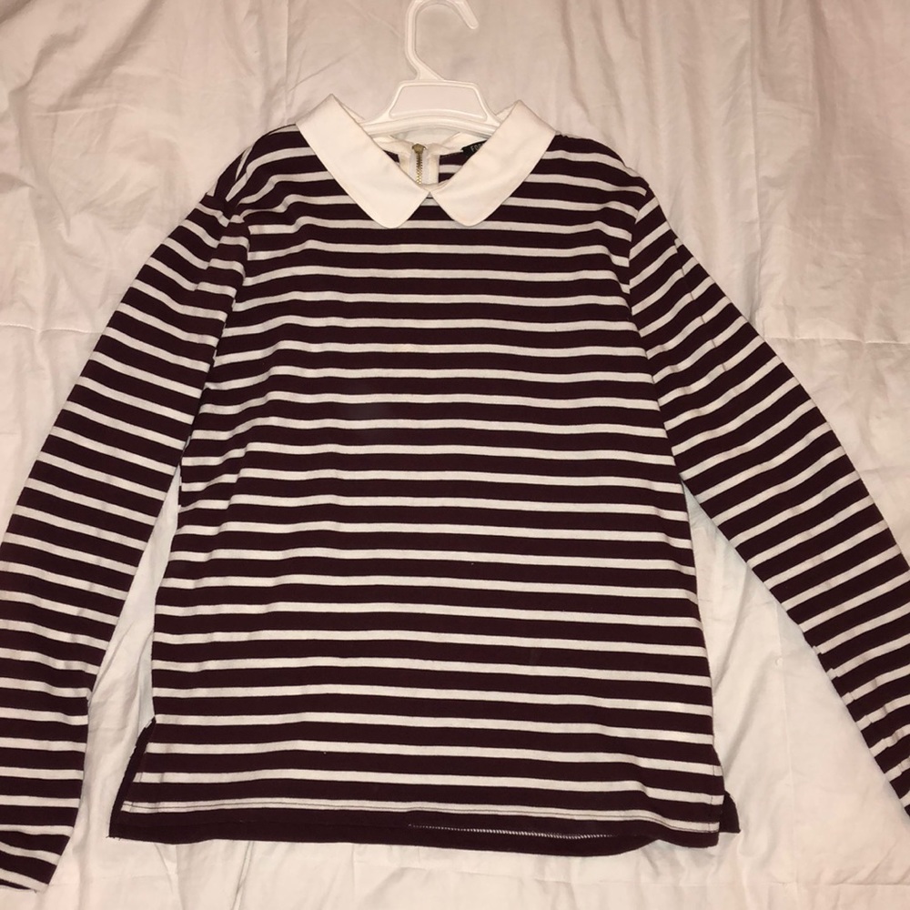 STRIPED COLLARED LONGSLEEVE